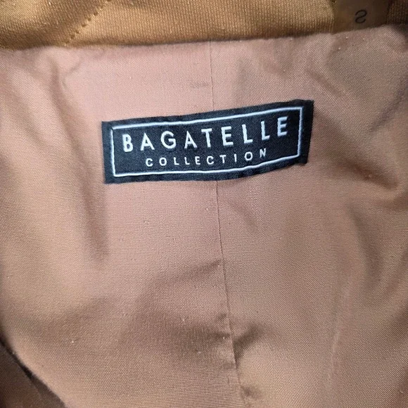 Bagatelle Jacket Womens 2 Brown Quilted Bomber Full Zip Tan Wash - Picture 3 of 9